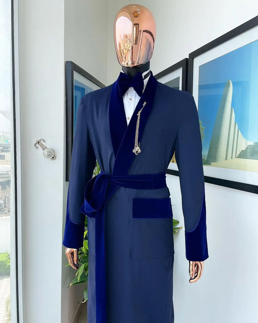 Tailor Made Royal Blue Men Sui - Men Formal Wear With Coat 리뷰 및 가격