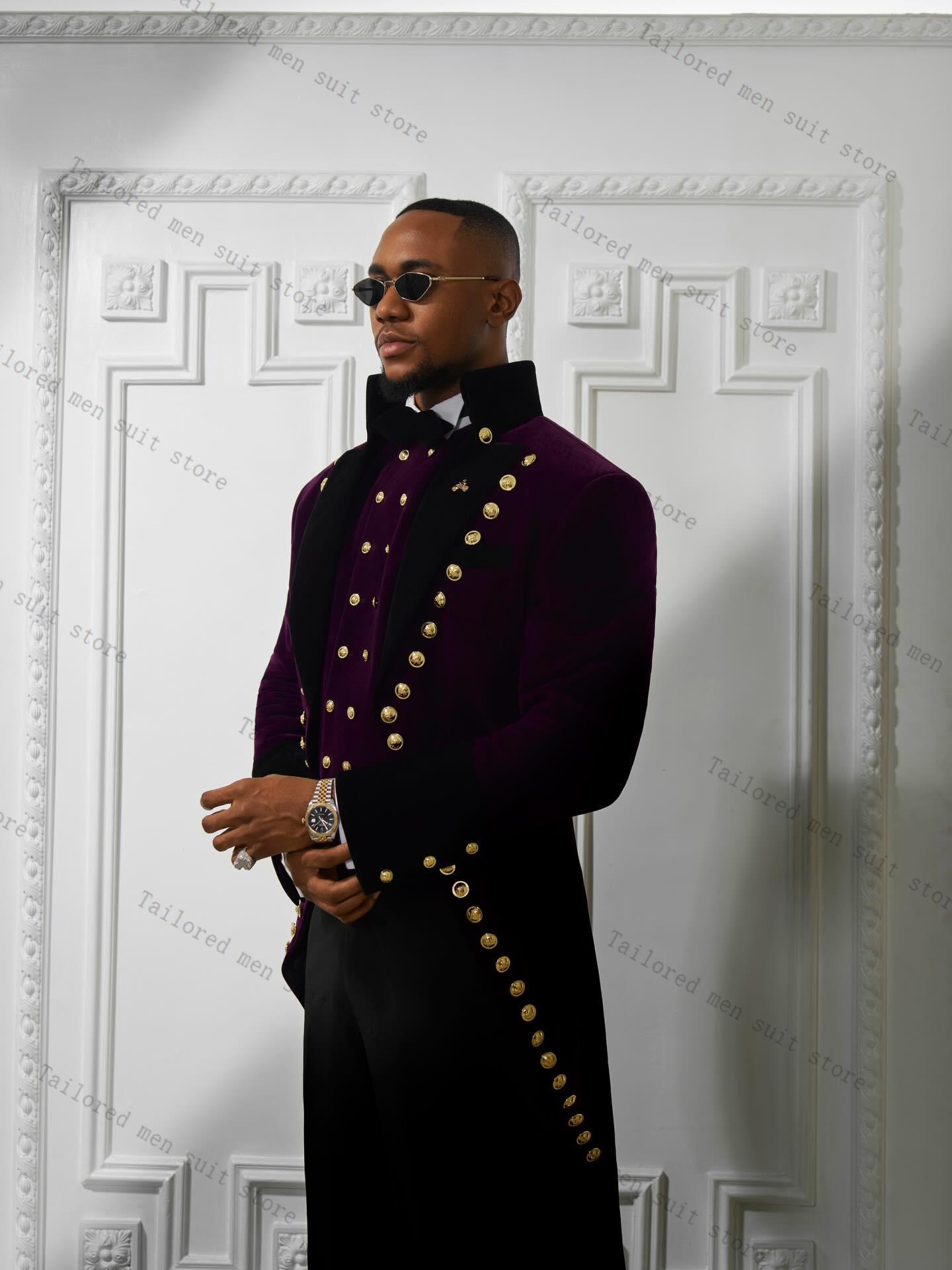 Purple Men Suits Pants Set 2 P - Men Formal Wear Purple 리뷰 및 가격