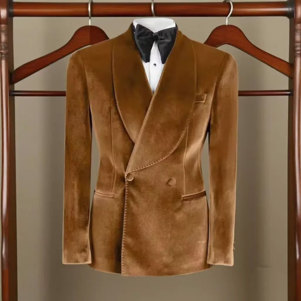 Velvet Men's Suits Blazer Doub - Elegant Formal Men'S Wear 리뷰 및 가격