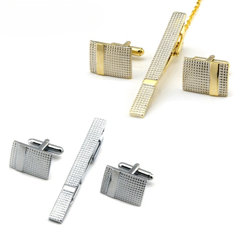A Set Men's Tie Clip Cufflinks - Mens Formal Look 리뷰 및 가격